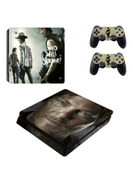مجموعة ملصقات مطبوعة لوحدة التحكم ووحدة التحكم مكونة من 4 قطع من Who Will Survive لجهاز Sony PlayStation 4 Slim