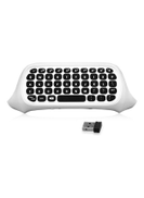 Generic 2.4G Wireless Mini Chatpad Keyboard with 3.5mm Audio Jack Chat Message Keypad Replacement for XBox One Slim Elit Controller White