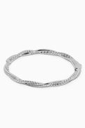 David Yurman Petite Infinity Diamond Bracelet in Sterling Silver