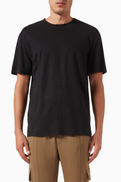 SANDRO Classic Crewneck T-shirt in Linen