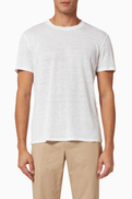 SANDRO Crewneck T-shirt in Linen
