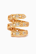 Crystal Haze Alexis Ring in 18kt Gold-plated Brass