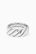 David Yurman Sculpted Cable Contour Band Ring in Sterling Silver