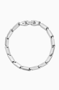 David Yurman Chain Faceted Link Bracelet in Sterling Silver