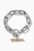 David Yurman DY Madison Toggle Chain Bracelet in 18kt Yellow Gold & Sterling Silver