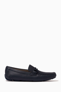 Ferragamo Florin Gancini Driver Shoes in Calfskin Leather