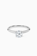 Damas Gaia Solitaire Diamond Ring in 18kt White Gold