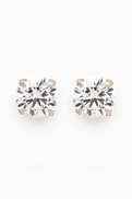 Damas Gaia Diamond Stud Earrings in 18kt White Gold