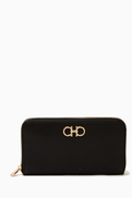 Ferragamo Gancini Continental Wallet in Leather