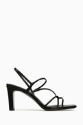 SANDRO Faye Strappy Square-toe Sandals in Leather