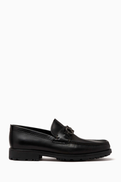 Ferragamo David Gancini Ornament Moccasins in Calf Leather