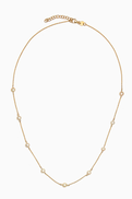 Damas Kiku Pearl Station Necklace in 18kt Gold