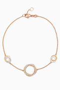 Damas Revolve Trio Diamonds Bracelet in 18kt Mixed Gold