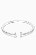 سوار سواروفسكي Attract Cuff مصنوع من المعدن المطلي بالروديوم