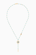 Damas Amelia Athens Beaded Lariat Necklace in 18kt Yellow Gold