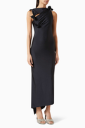 Coperni Asymmetric Floral Gown