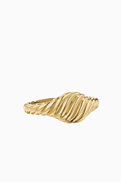 David Yurman Sculpted Cable Micro Pinky Ring in 18kt Yellow Gold