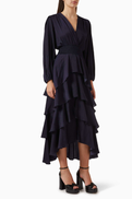 Maje Ruffled Maxi Dress