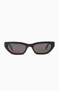 SAINT LAURENT Monogram Rectangle Sunglasses in Recycled Acetate