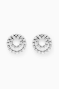 KHAILO SILVER Crystal Stud Earrings in Sterling Silver