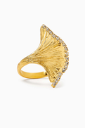 Lynyer Enchanted Flora Ring in 24kt Gold-plated Brass