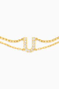 Fergus James Letter "U" Diamond Bracelet in 18kt Gold
