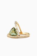 Mateo New York Amethyst & Diamond Y Ring in 14kt Yellow Gold