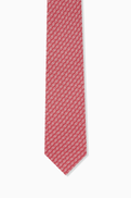 Ferragamo Woven Gancini Tie in Silk Jacquard