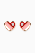 Damas Ara Bambi Diamond Heart Earrings in 18kt Rose Gold