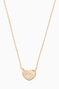 Damas Ara Bambi Diamond Heart Necklace in 18kt Rose Gold