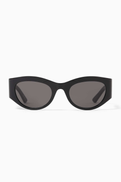 Balenciaga Oval Sunglasses in Recycled Acetate