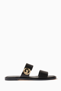 Michael Kors Vera Logo Sandals in Leather