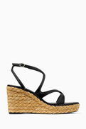 Jimmy Choo Ayla 85 Wedge Sandals in Nappa Leather