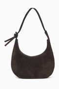 Reformation Medium Rosetta Shoulder Bag in Suede