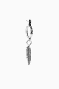 Emanuele Bicocchi Feather Single Earring in Sterling Silver