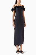 Coperni Ruffled Maxi Dress in Jersey