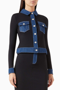 Coperni Second Skin Top in Jersey & Denim