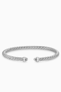 David Yurman Cablespira Diamond Flex Bracelet in Sterling Silver