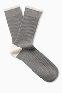 Brunello Cucinelli Socks in Cotton Rib Knit