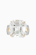 Mateo New York Asscher-cut Topaz & Diamond Ring in 14kt Gold