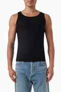 SAINT LAURENT Cassandre Tank Top in Wool