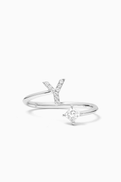 Fergus James Letter 'Y' Princess Diamond Ring in 18kt White Gold