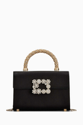 Roger Vivier Mini Jewel Efflorescence Bag in Satin
