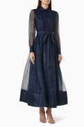 Simkhai Montgomery Sheer-overlay Midi Dress