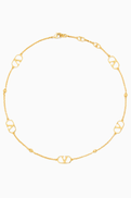 Valentino Garavani VLOGO Necklace in Gold-tone Metal
