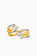 MER"S Embellished Ring in 24kt Gold-plated Sterling Silver