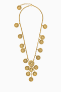 SAINT LAURENT Charm Long Necklace in Metal