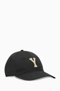 SAINT LAURENT Y Varsity Cap in Cotton