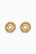 Gas Bijoux Leonie Pearl Earrings in Gold-plated Metal
