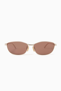 Balenciaga Rectangular Sunglasses in Metal